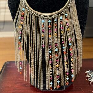 Vintage Elegant Multicolor Fringe Necklace